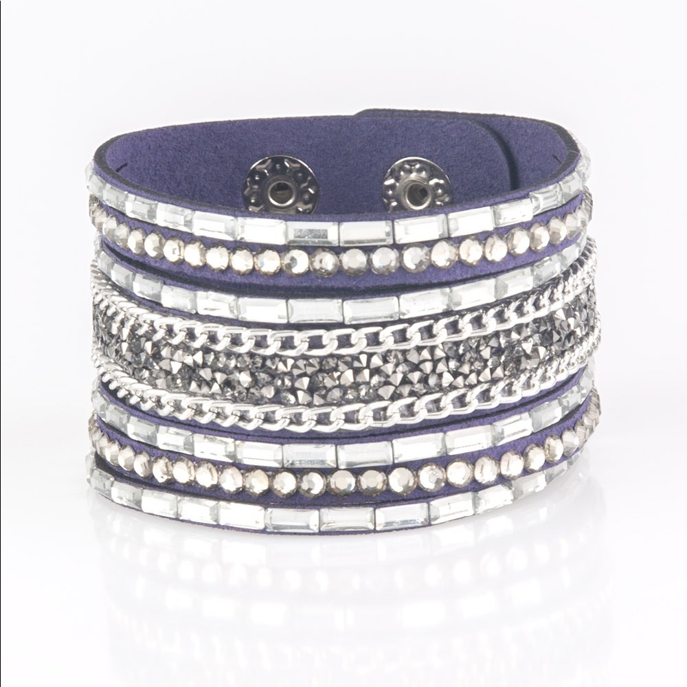 Rhinestone Rumble Blue bracelet